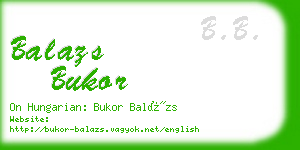balazs bukor business card